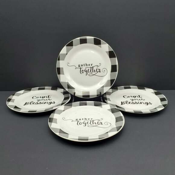 Royal Norfolk Count Your Blessings Salad Plates Gather Together Dessert Plates - Picture 6 of 6